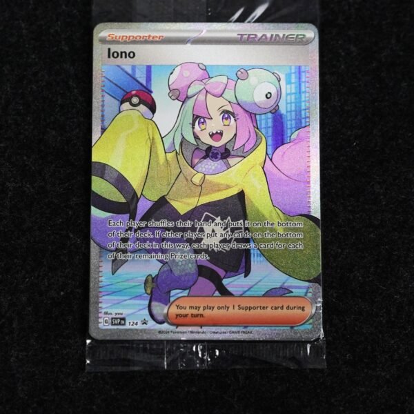 Pokemon - Iono Full Art - SVP 124 - Black Star Promo - Foil Single Card