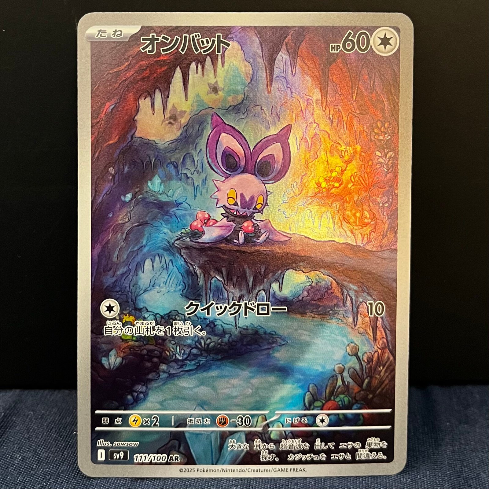 Noibat – Art Rare – Battle Partners SV9 111/100 AR sowsow Pokemon Card NM